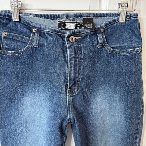 Vintage 90s Y2K R4R Jean Capris Cutout Size 5 Juniors 28 in - Picture 3 of 5